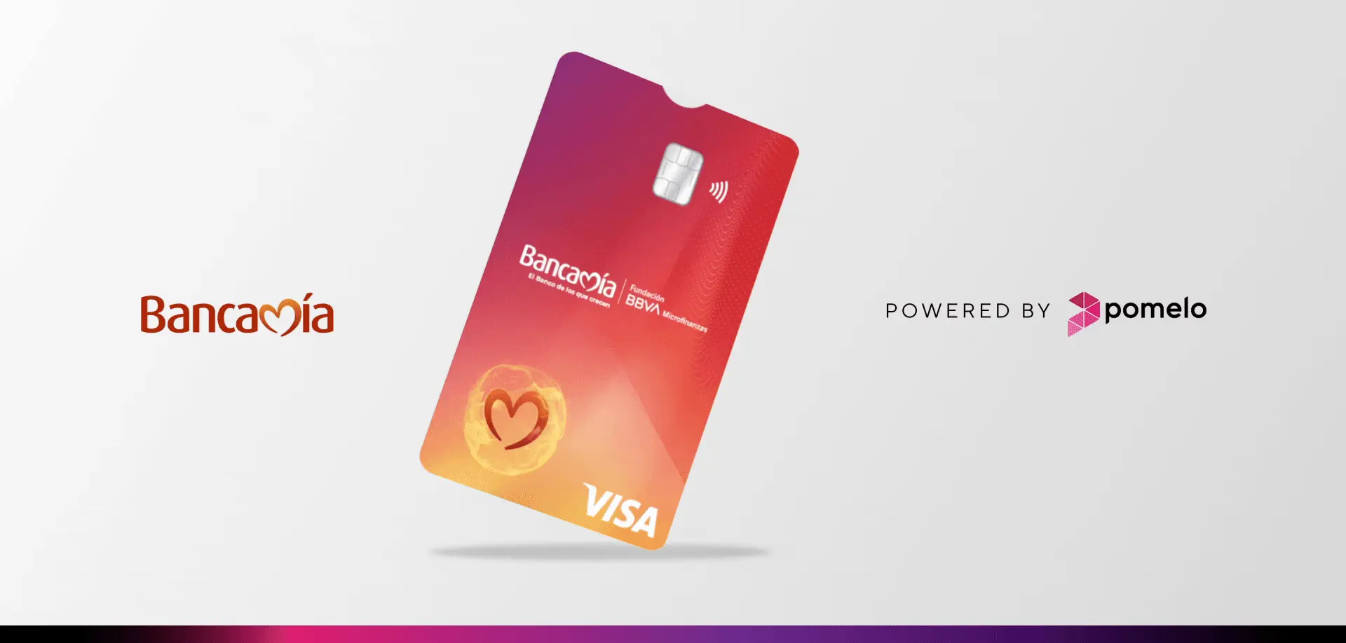 tarjeta de débito powered by Pomelo de Bancamía